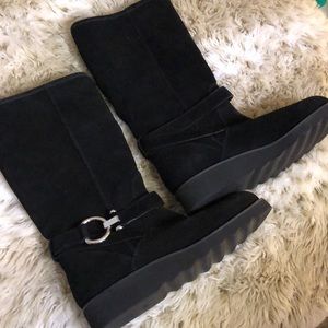 Coach suede black boots, Sz 9.5